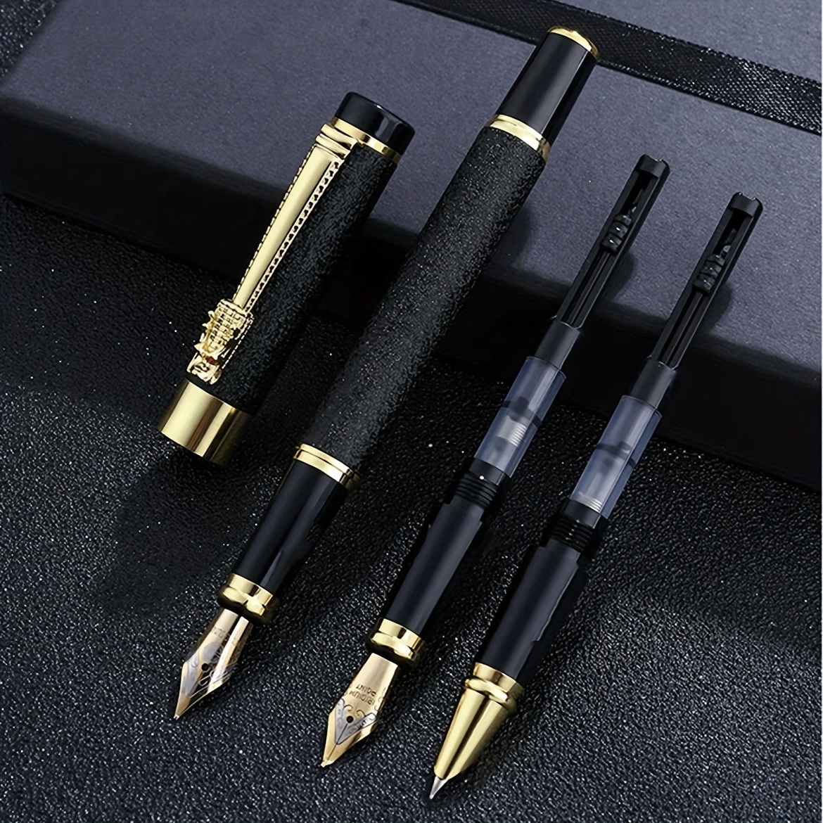 

3pcs/box Matte Metal Fountain Pen, Daily Writing Business Office Iridium Nib 0.38mm/0.5mm/1.0mm, Pen For Writting Practice - Perfect For Calligraphy Practice & Wonderful Surprise Gifts!
