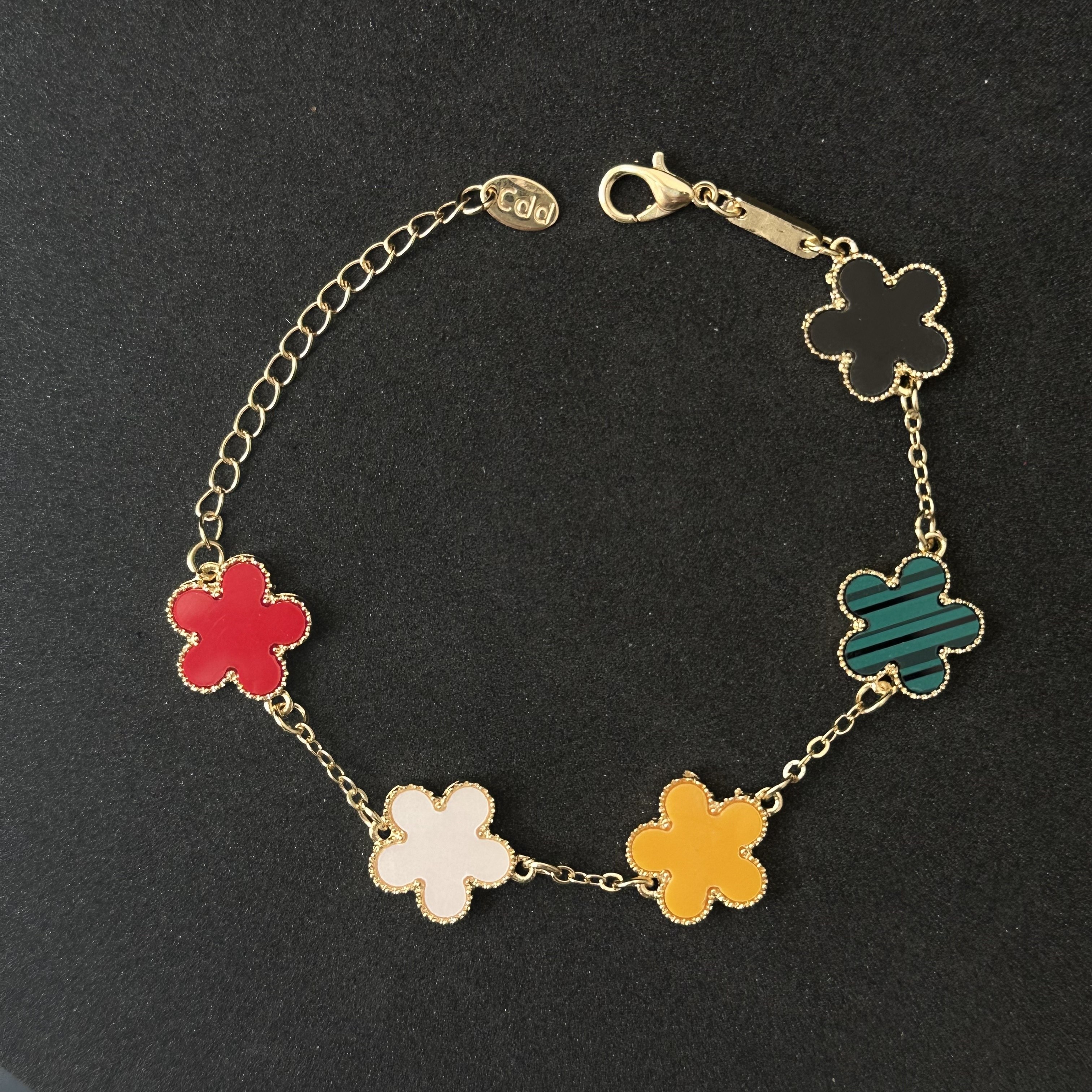 VILLCASE 150pcs cutout flower pendant bracelet for charms flower bracelet  crafting supplies for adults charm bracelet metal bracelet bulk bracelet
