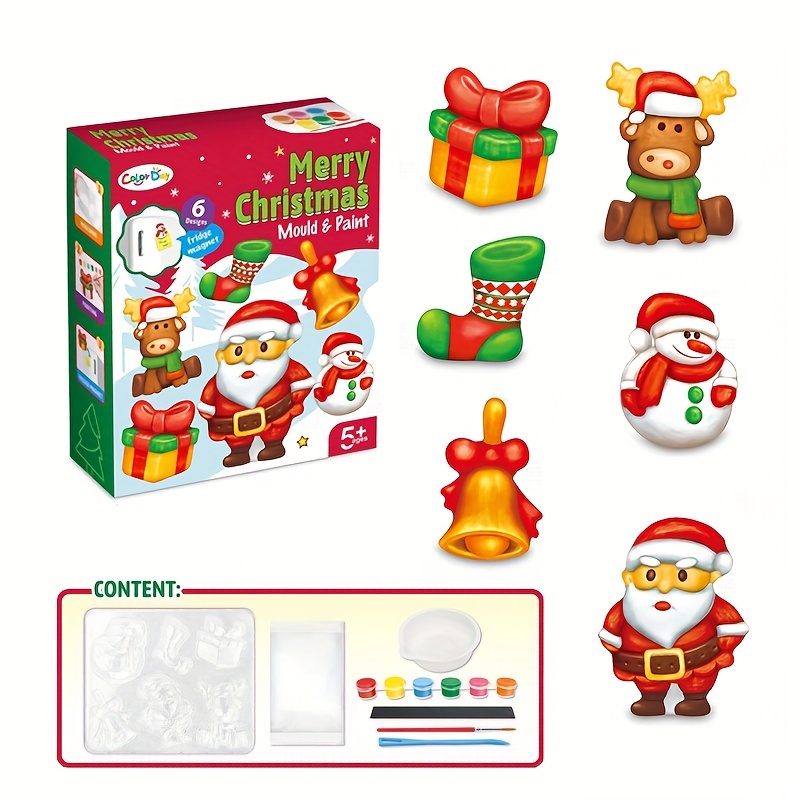 Christmas Painting Kit For Boys Girls Diy Plaster Painting - Temu