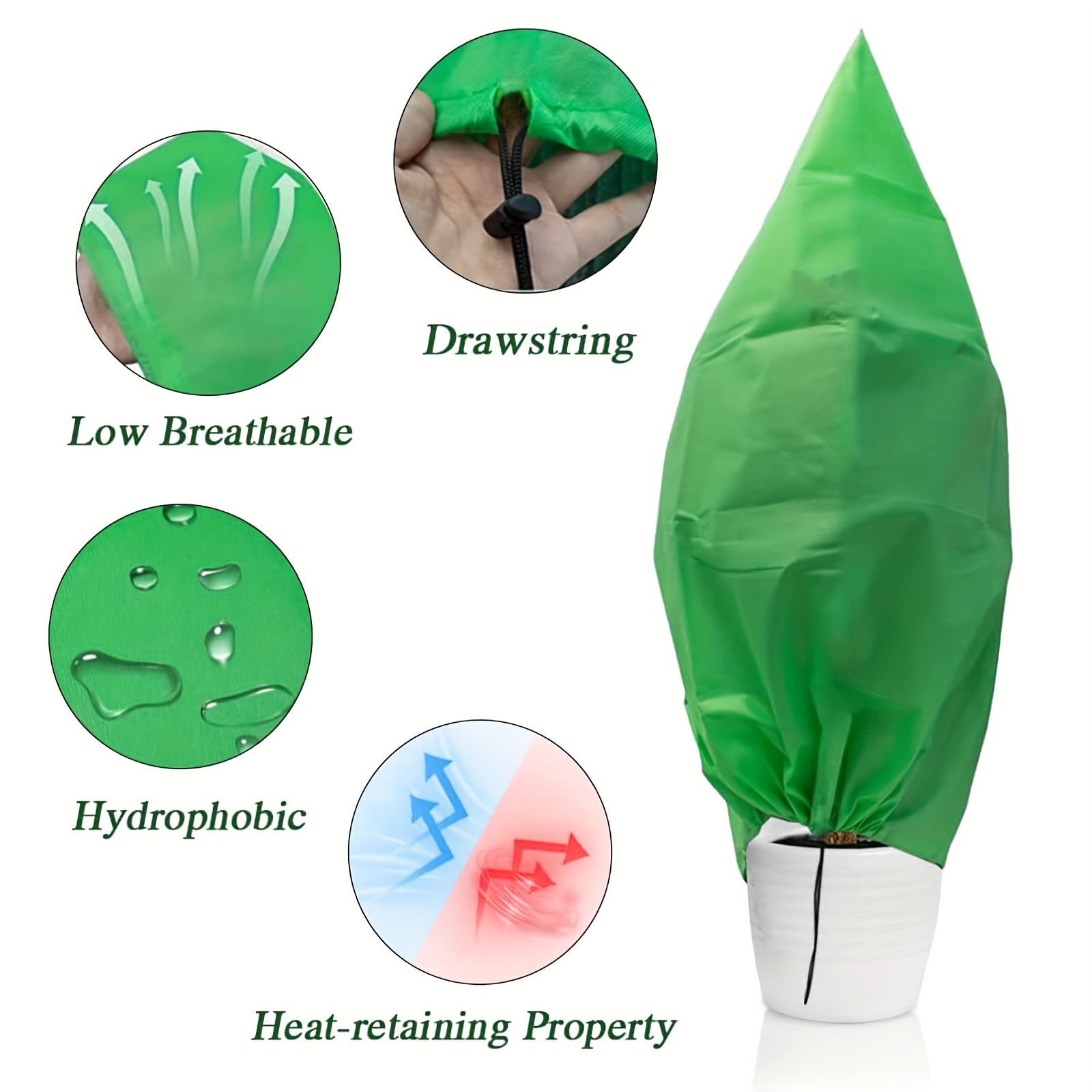 1pc plant covers freeze protection garden shrub small trees anti freeze protection jacket plant blanket for snow rain frost ice freeze sun protection 47 x31 5