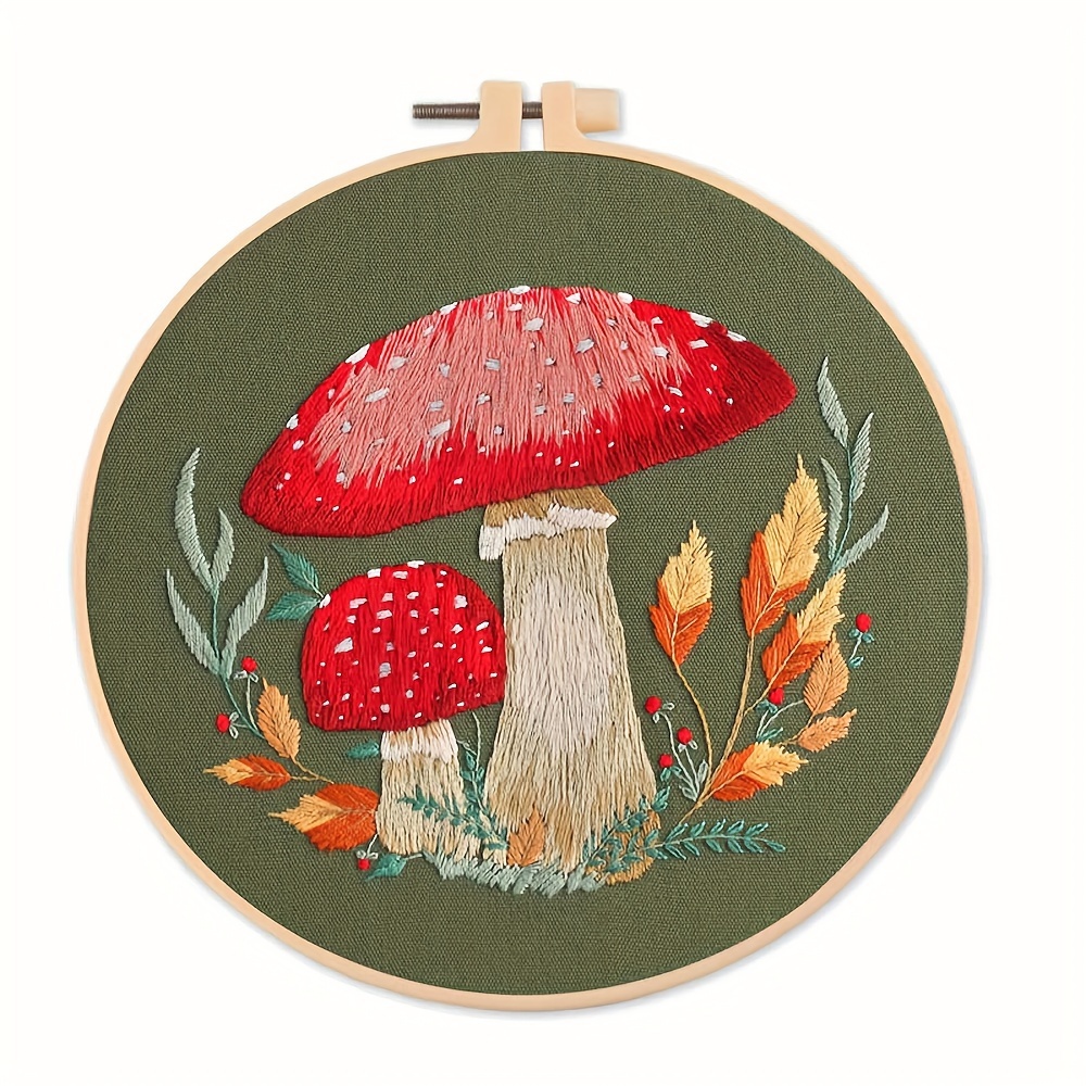 Ensemble de Broderie Champignons - Brodé Serré