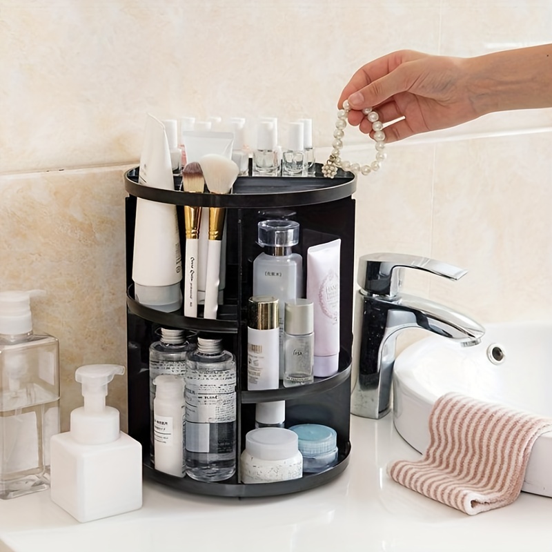 360 Rotating Makeup Organizer Adjustable Carousel Spinning Holder