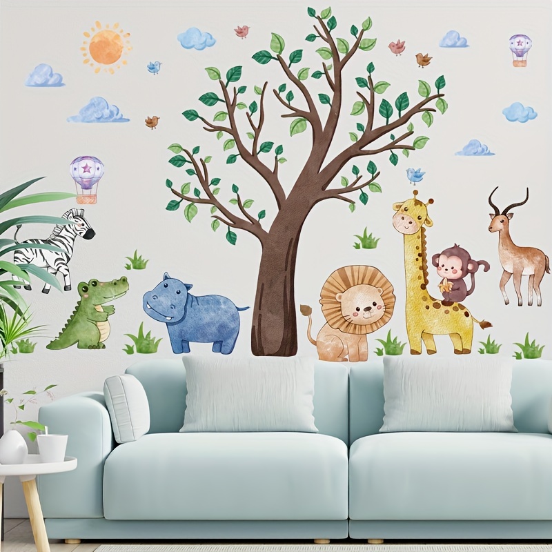 MXTIMWAN Pegatinas de Pared Bosque Animales, Árbol Vinilos Decorativos de  la Jungla Vid Vinilos Mono Safari Adhesivos Pared Decorativos Adhesivos  Habitación Infantiles Niños Bebés Guardería : : Bebé