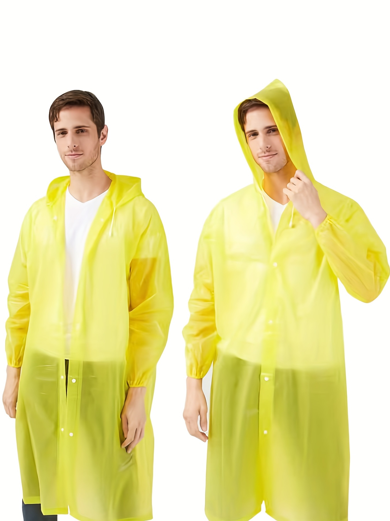 Chubasquero impermeable para hombre y mujer, poncho impermeable con rayas  reflectantes yeacher Guardapolvo