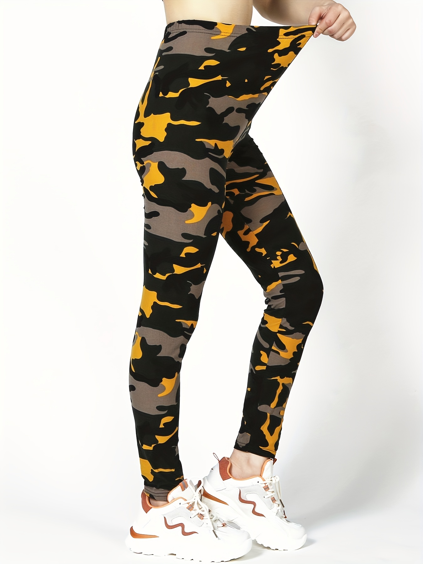 Orange Camo Leggings