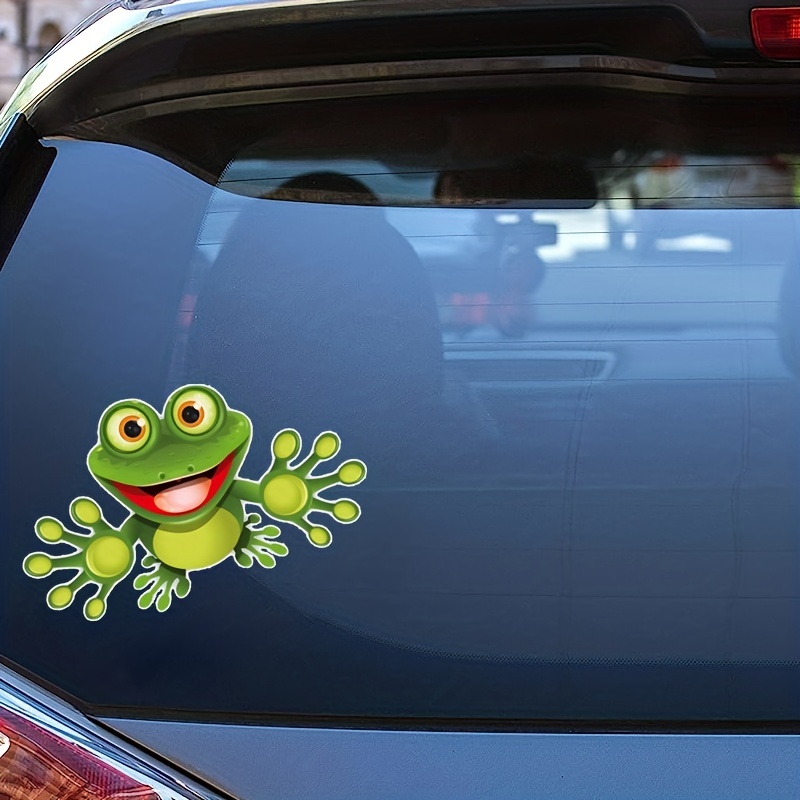 Autocollant 3D rigolo motif grenouille verte couchée pour voiture, sticker  mignon pour mur, camion, fenêtre, bagage, skateboard, vélo, 1 pièce -  AliExpress
