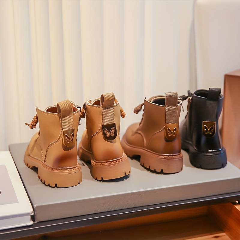 Trendy Cool Ankle-high Boots With Zipper For Girls Kids