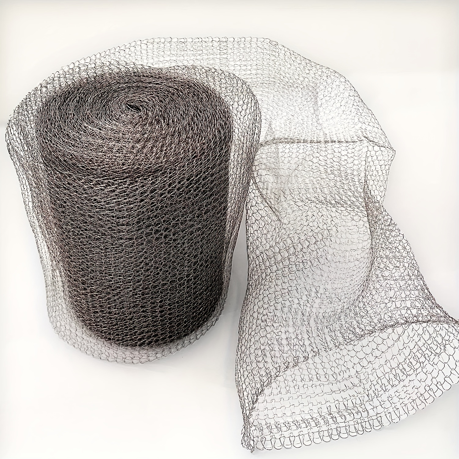 Paquete de 2 almohadillas de lana de acero, rollos bloqueadores de ratón,  tela de relleno de rollo de malla de alambre, paño de hardware, relleno de