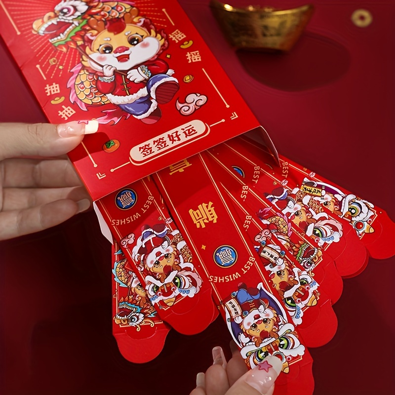 2024 Dragon Year Draw Lots Lucky Red Envelopes New Year Red Packet/