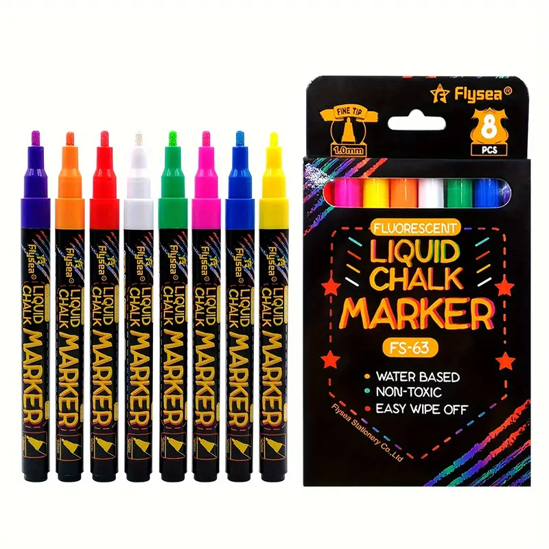 Liquid Chalk Markers 8 Colors Window Marker Chalk Pen - Temu