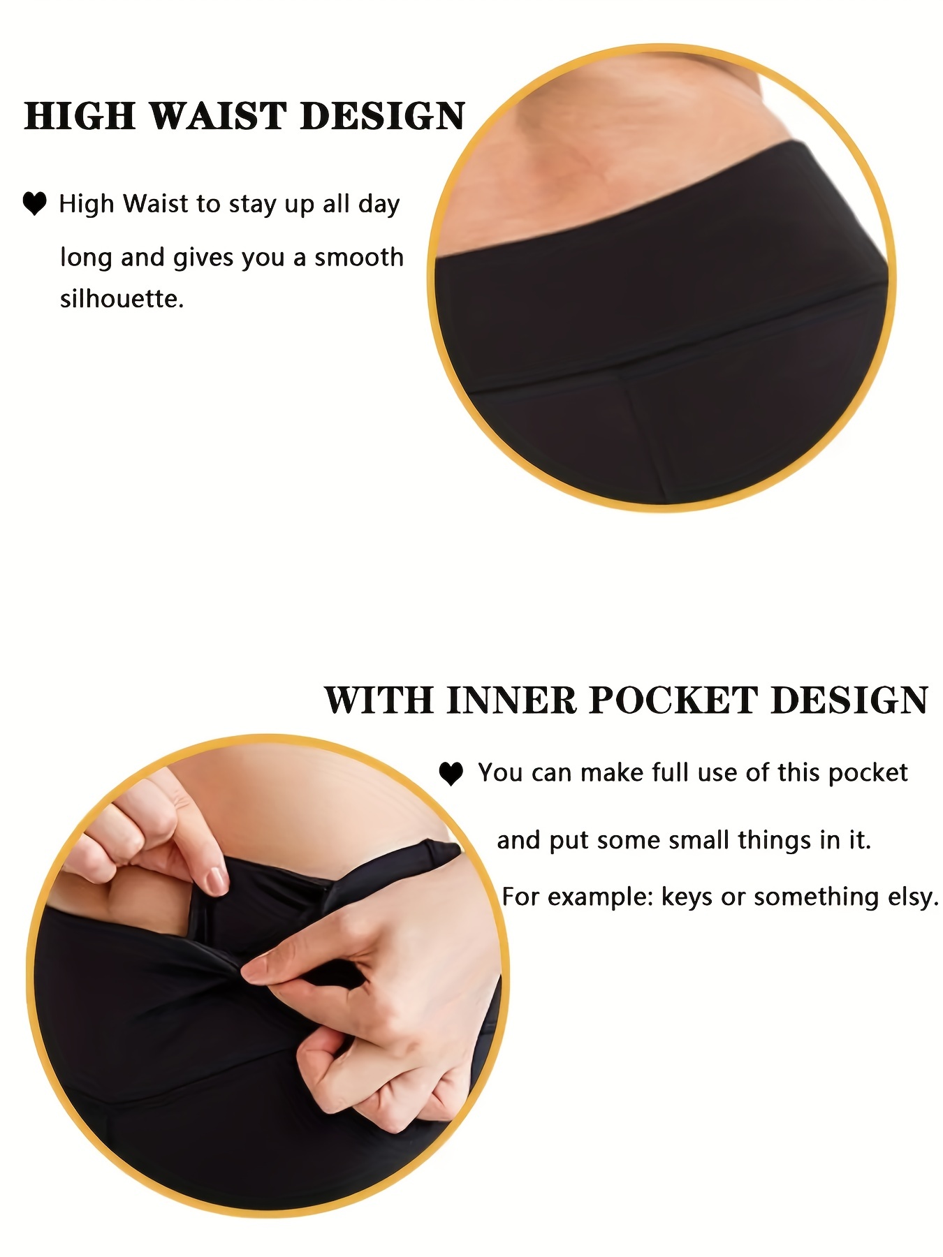 Sexy Stylish Black High Waist Yoga Leggings Pocket Perfect - Temu