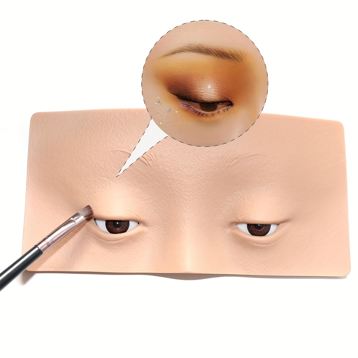 lash Mannequin Head - Face Eyes Makeup Mannequin Silicone False for Lash Practice  Makeup Perfect Aid To Practicing Makeup, Silicone Fake Skins for Artists  and Makeup Beginners 