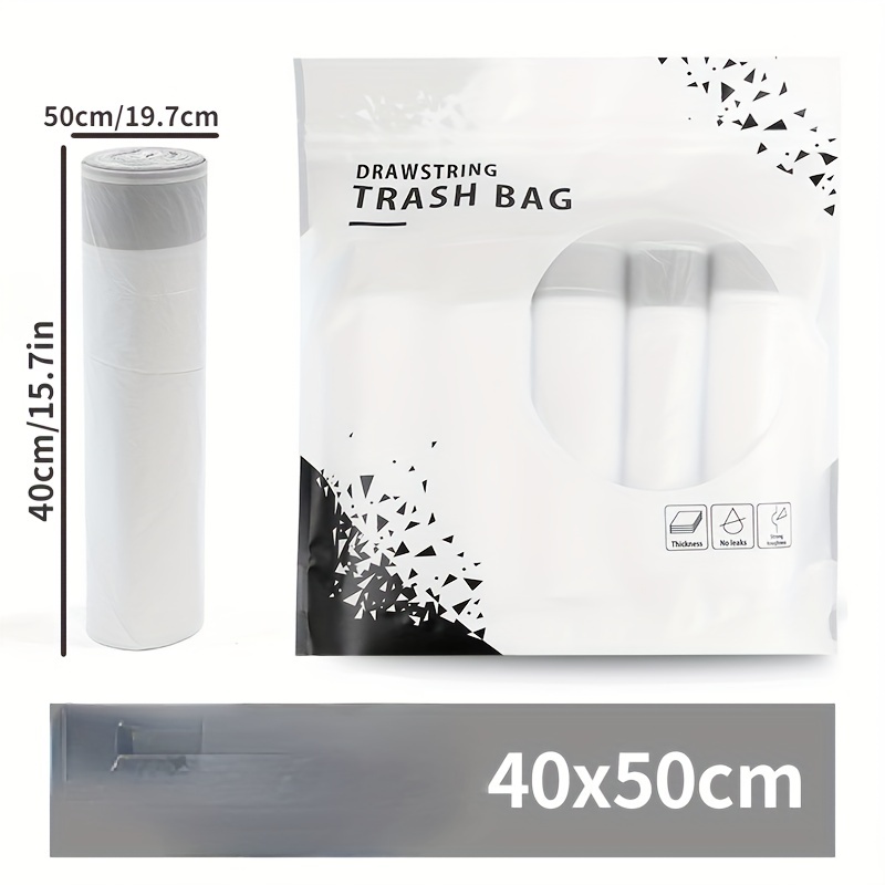 5Rolls 100pcs Rubbish Garbage Bag Durable Disposable Clean-up Plastic Trash  Bags