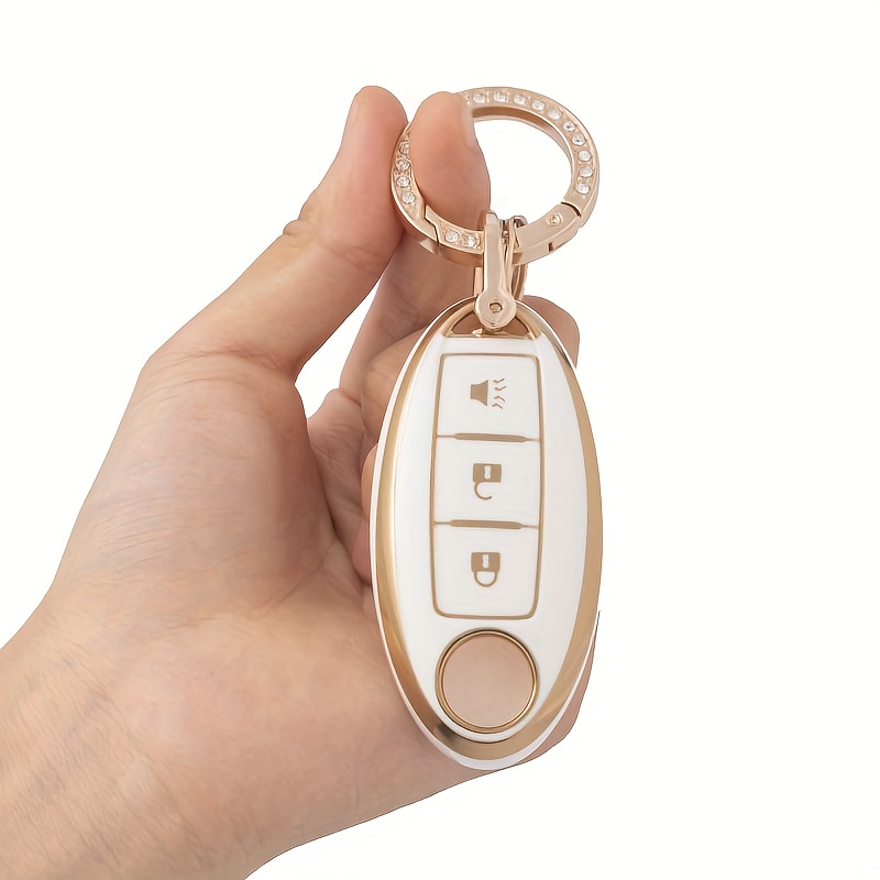3pcs/set Tpu Key Case + Braided Leather Rope Keychain + Screwdriver For Kia  Smart 4-button Car Key