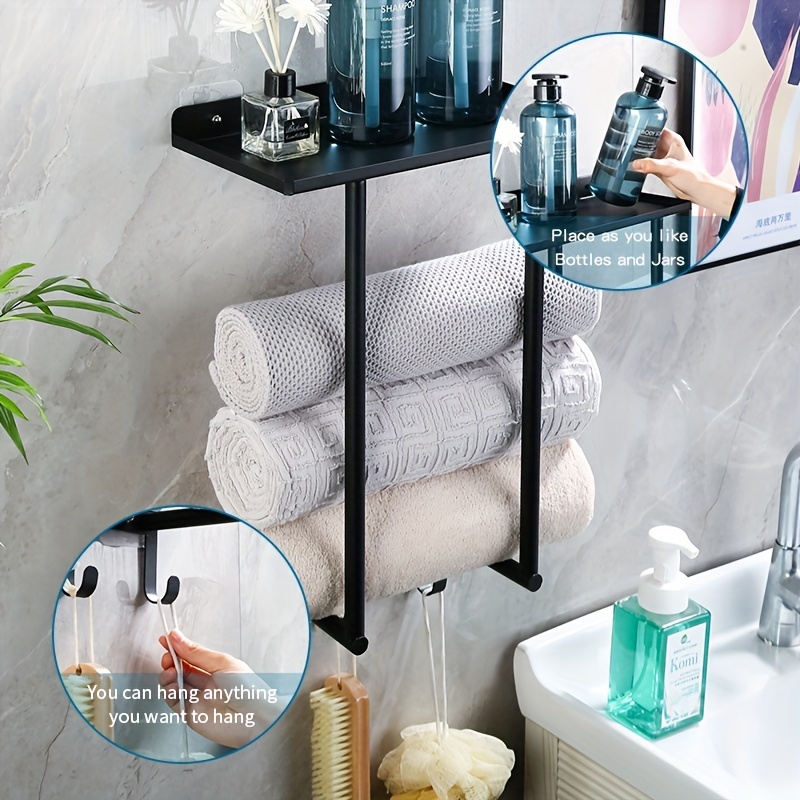 Bathroom Rack Shelf Basket Shower Caddy with Hooks - China Hanging Bathroom  Rack, Bathroom Shelves