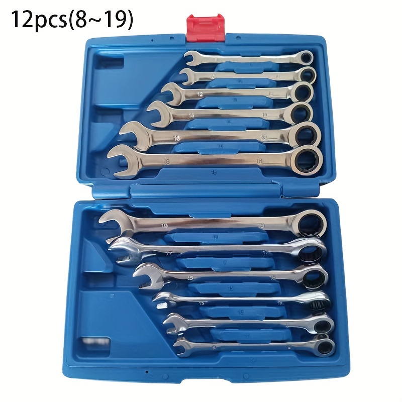 Fixed Head Ratcheting Wrench Set Metric Ratchet Combination - Temu