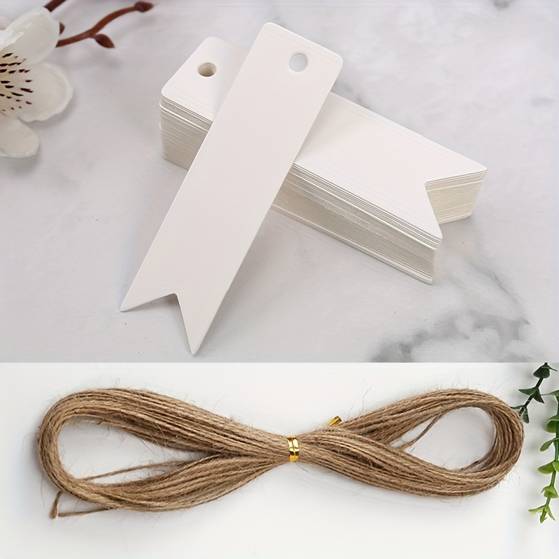 Gift Tags With 20 Meter String Kraft Tags Paper Price Tags - Temu