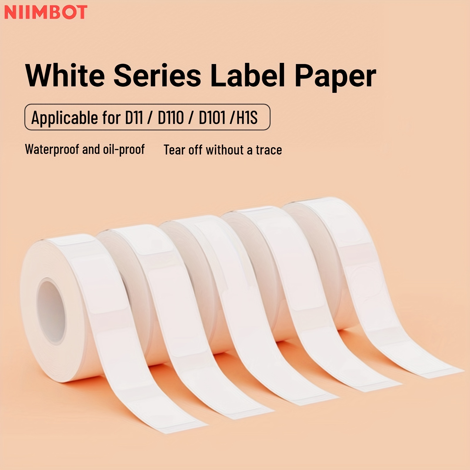 Ruban d'étiquettes pour NIIMBOT D11 Maker, Papier Autocollant Auto