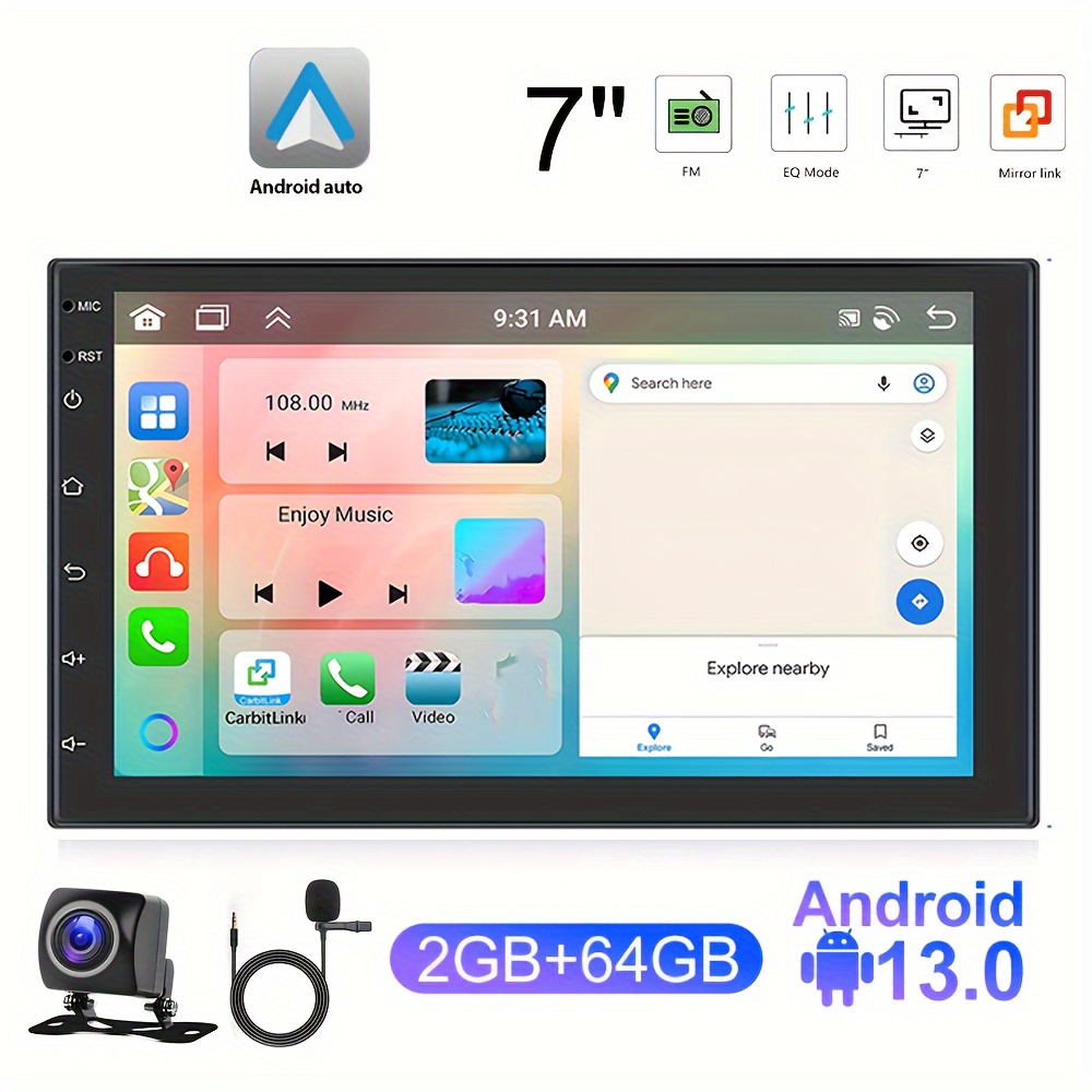 2din Car Stereo Radio Reproductor Coche Android Auto 9.5 - Temu