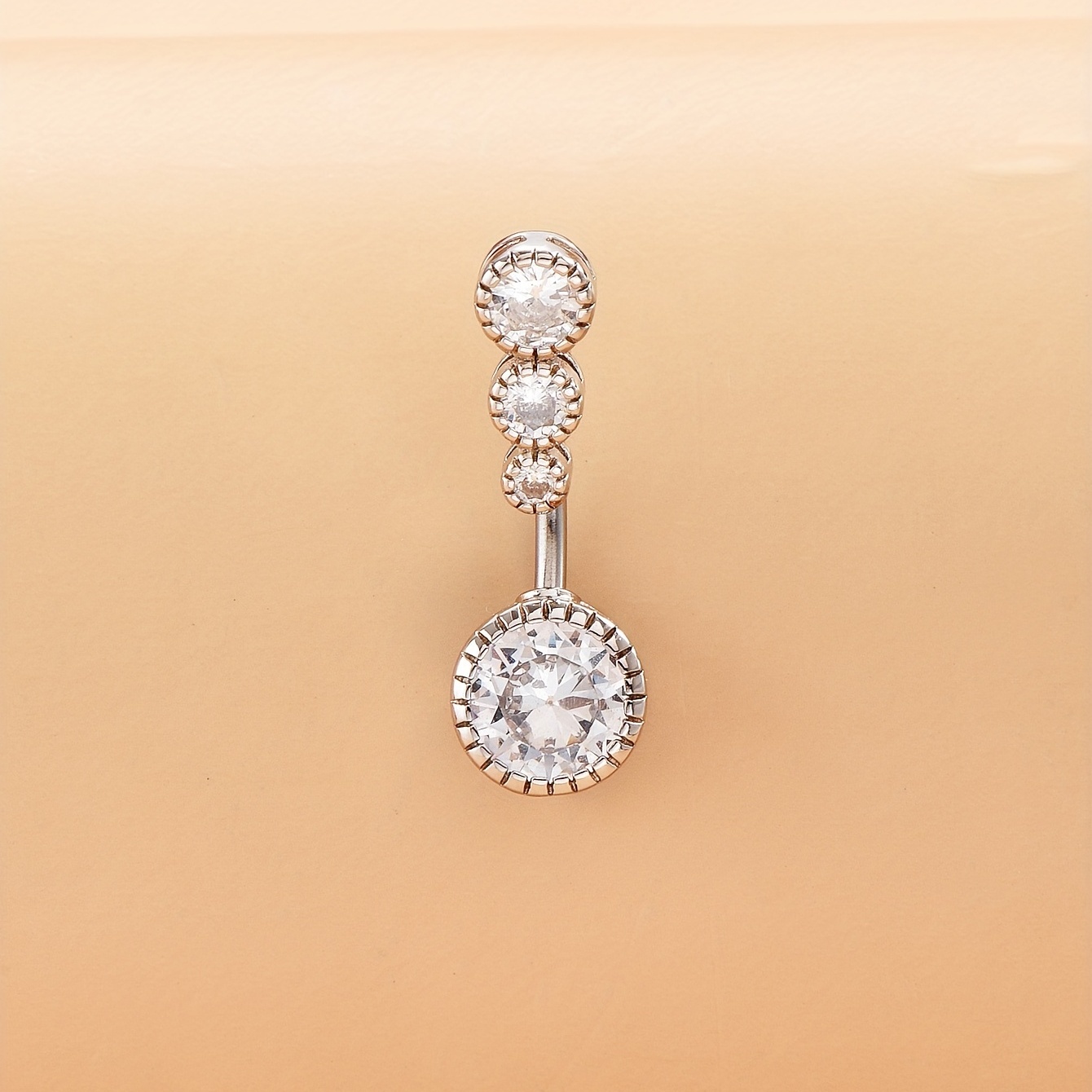 Inlaid Round Zircon Vintage Belly Button Ring