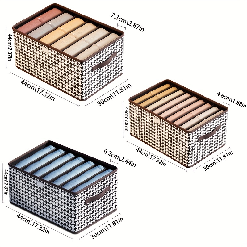 Houndstooth Pattern Storage Box Lightweight Organizer