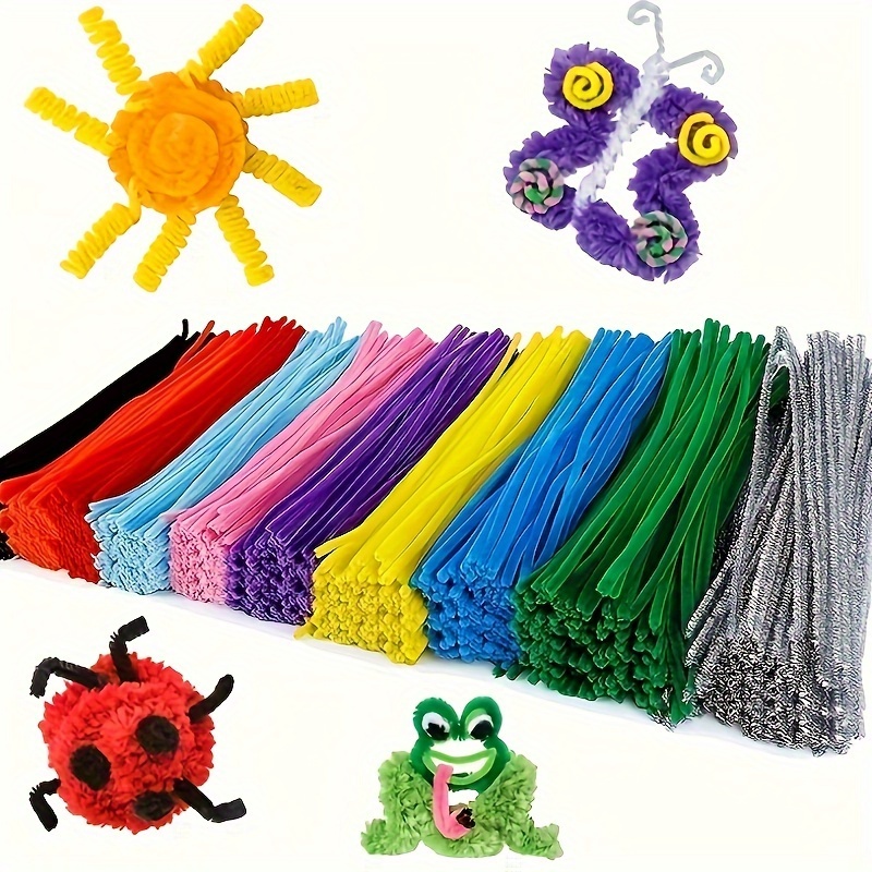Kids Pastel Stem Sticks Cleaners Flexible Toys Macaron Pipe Crafts 50/100pcs