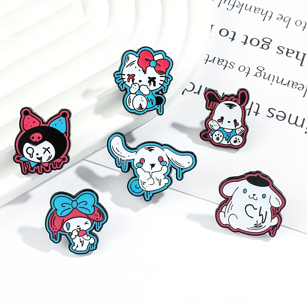 Sanrio Creative Halloween Theme Enamel Pins Funny Kuromi COS Pirate  Pompompurin Superman Mermaid Hello Kitty Metal Badge Gifts - AliExpress