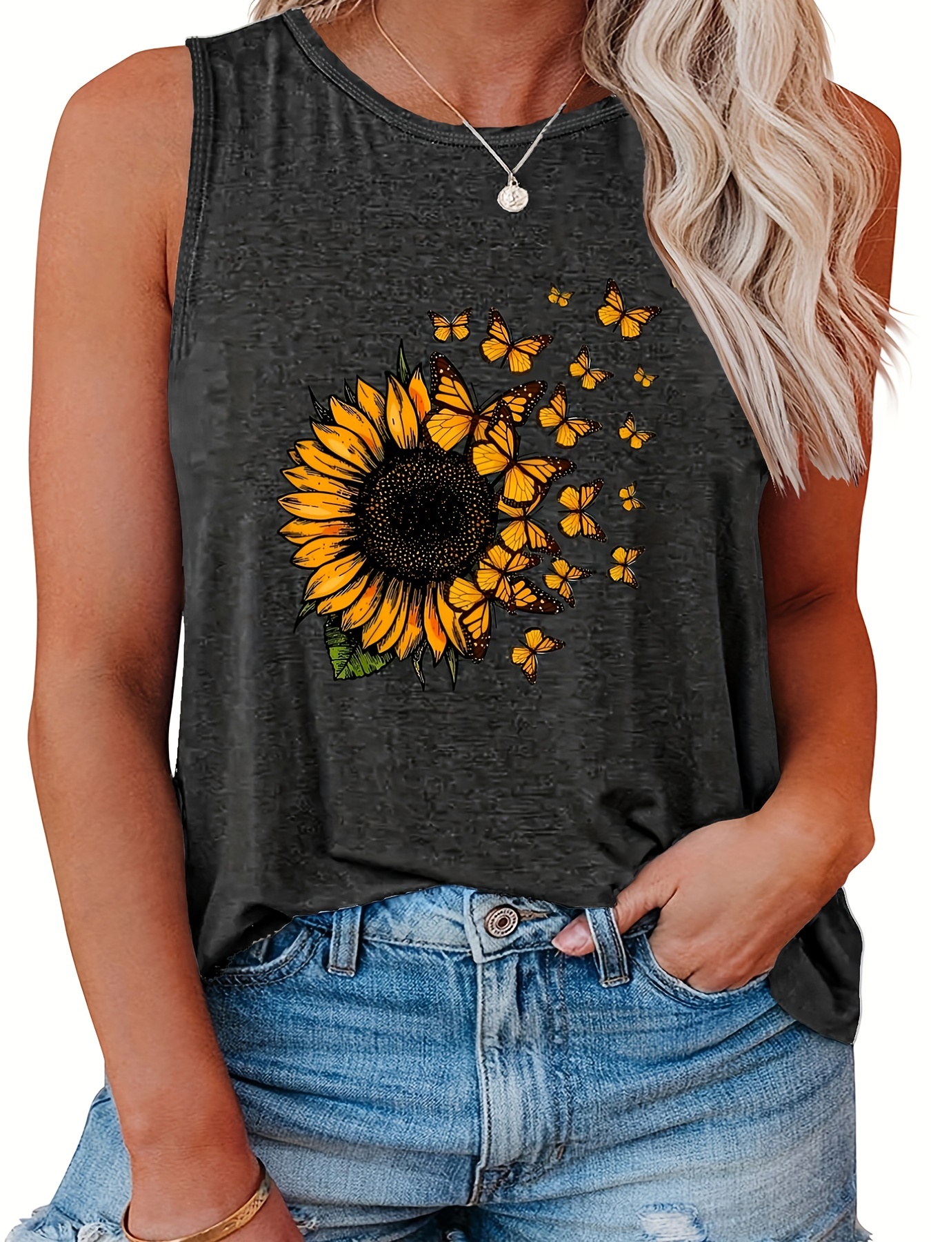 Sunflower Tank Top Sunflower Tank Tops for Women Plus Size