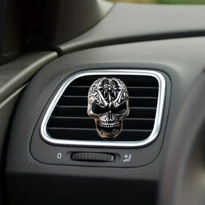Skull Car Air Fresheners Vent Clips for Halloween Car Accessories Interior Decorations for Men Women Teens, Cute Goth Skeleton Decor Car Scents Truck