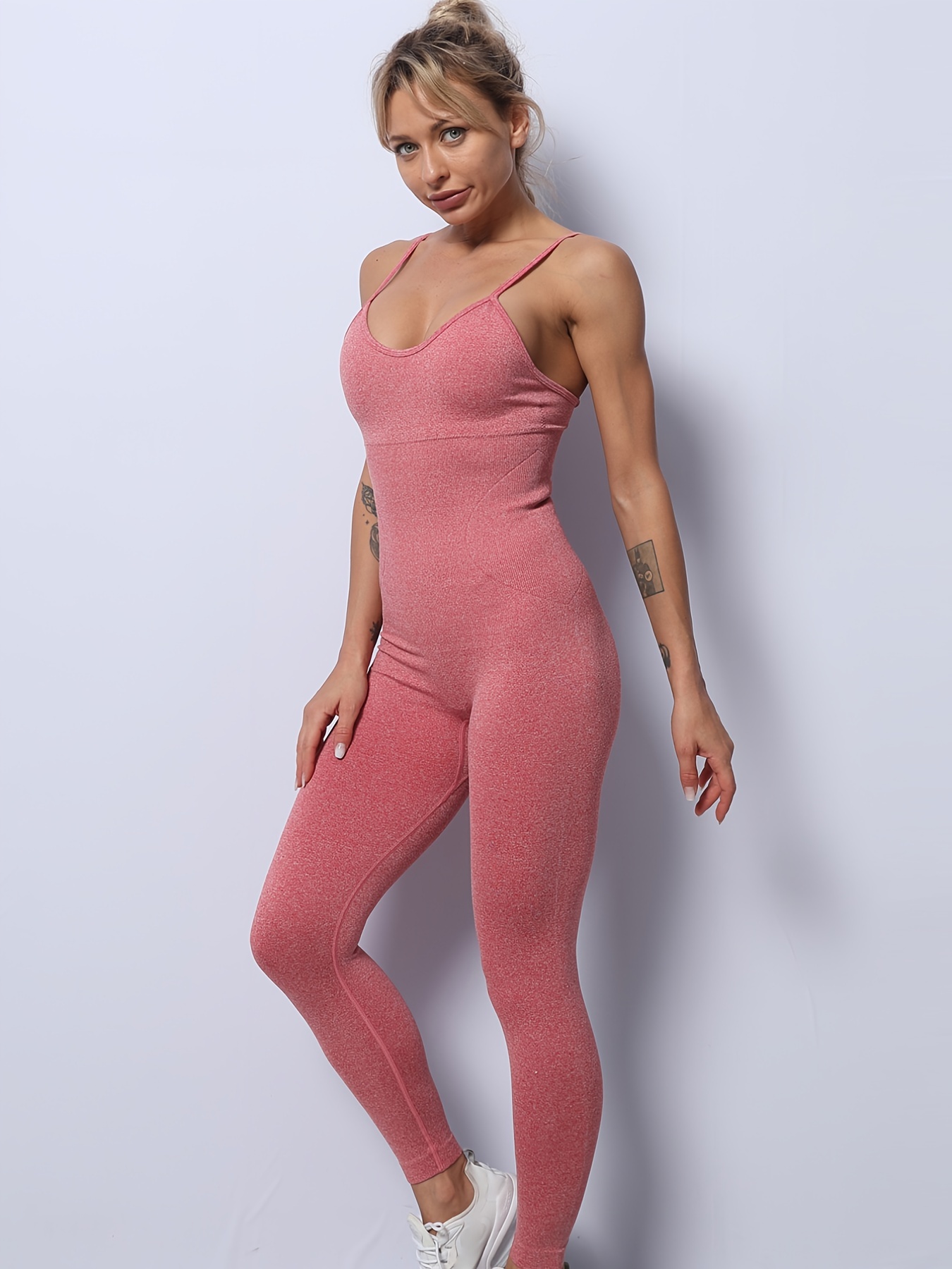 Ropa Mono Deportivo Gris Rosa Pieza Mujer