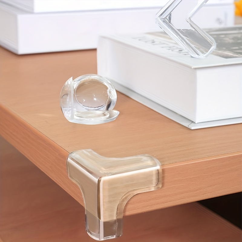 4pcs Thick Clear Table Corner Protectors With Silicon, Anti-collision  Protective Guards For Glass Coffee Table, Kids' Furniture