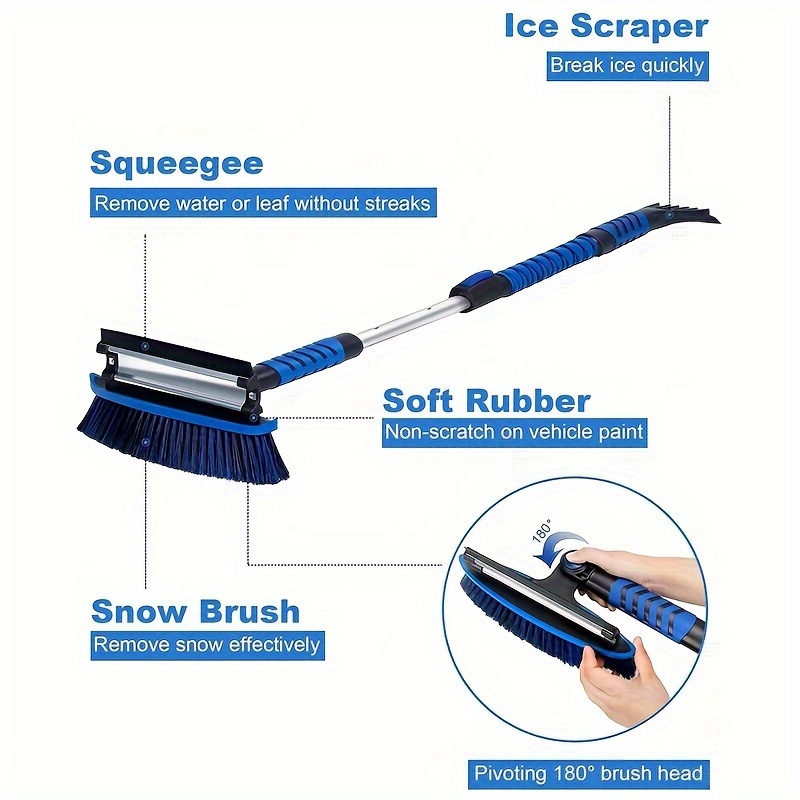 Snow Brush snow Brush Detachable Ice Scraper Car Windshield - Temu