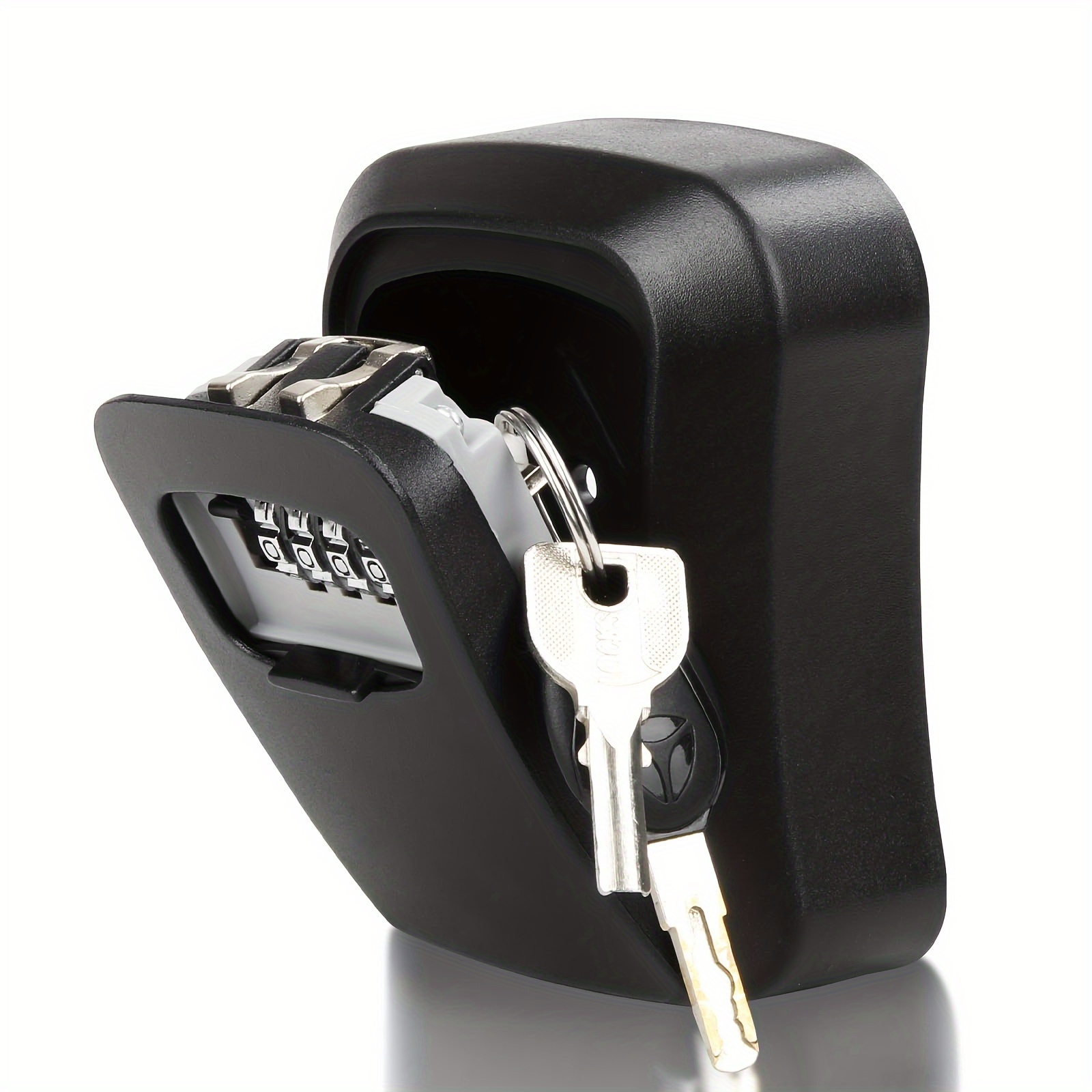Caja de cerradura para llaves, caja de almacenamiento con código  reseteable, caja de bloqueo de combinación de 4 dígitos, resistente a la  intemperie