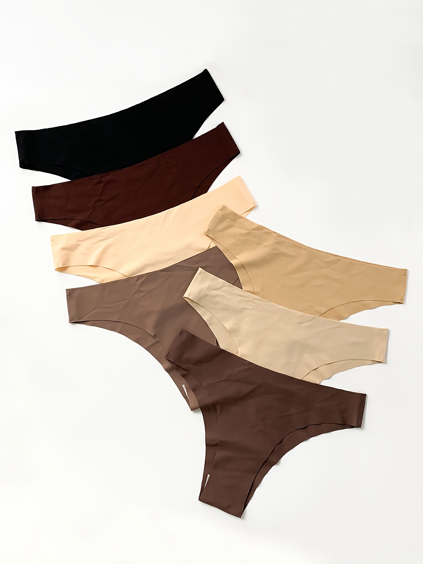 Multi Color Thong Panties Breathable Seamless Light Elastic - Temu