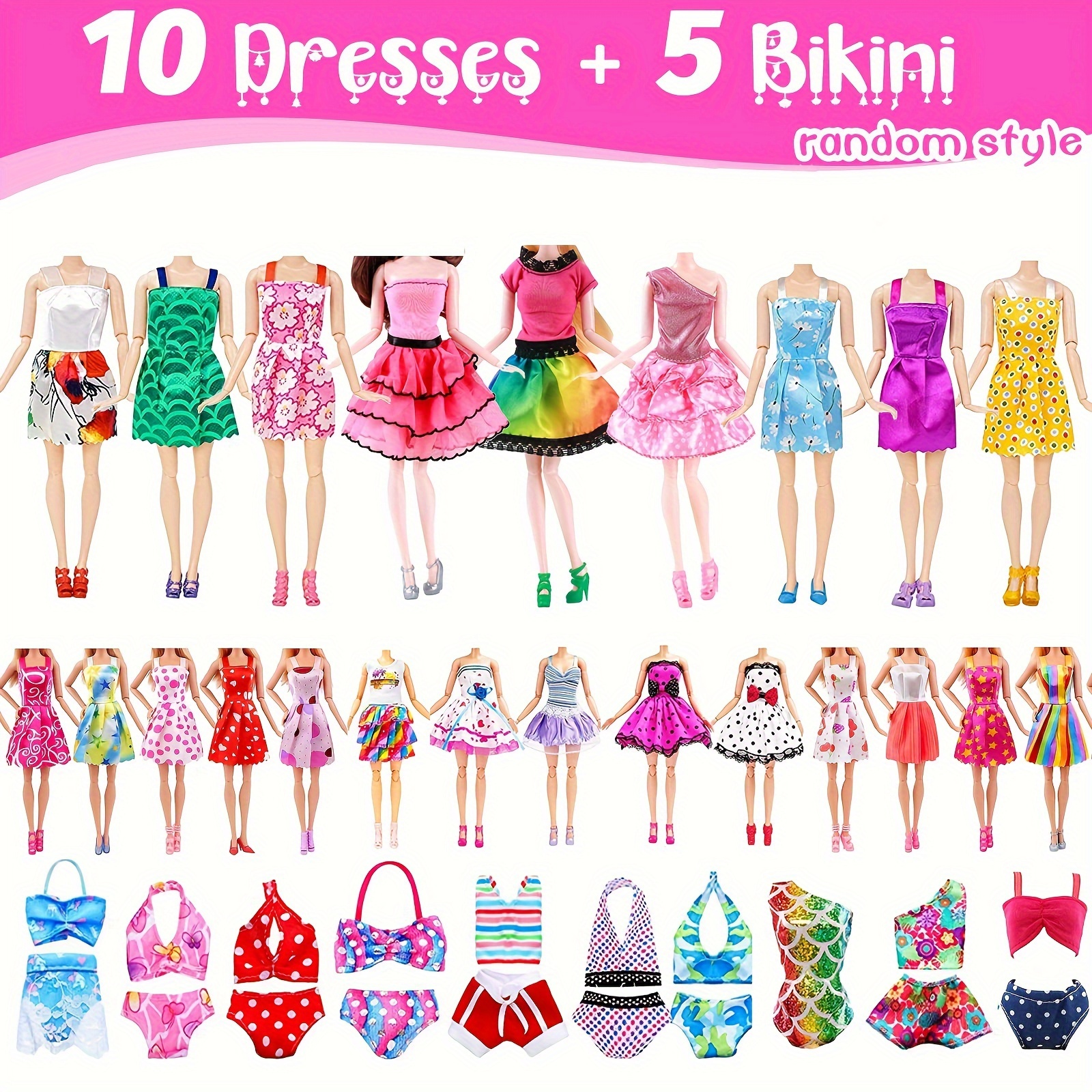 10 Pack Lot Doll Clothes Handmade Princes Dress For Barbie Dolls 11.5 inch  Gift