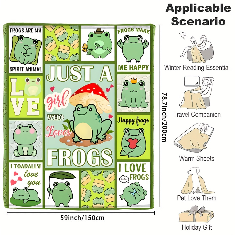 Frog Blanket Gifts Women Cute Frogs Stuff Decor Throw Frog - Temu Canada