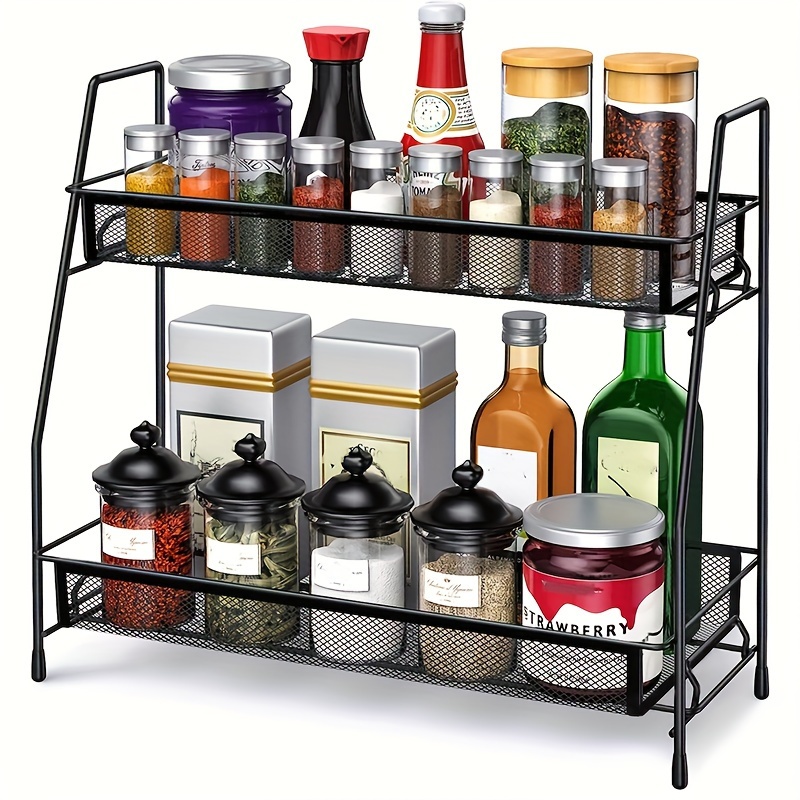 Kitchen Countertop Spice Storage Shelf Seasoning Rack Shelf - Temu