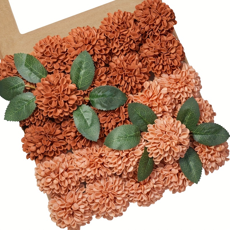 

25pcs 8cm Eva Terracotta Color Artificial Dahlia For Birthday Baby Show Party Wedding Decoration