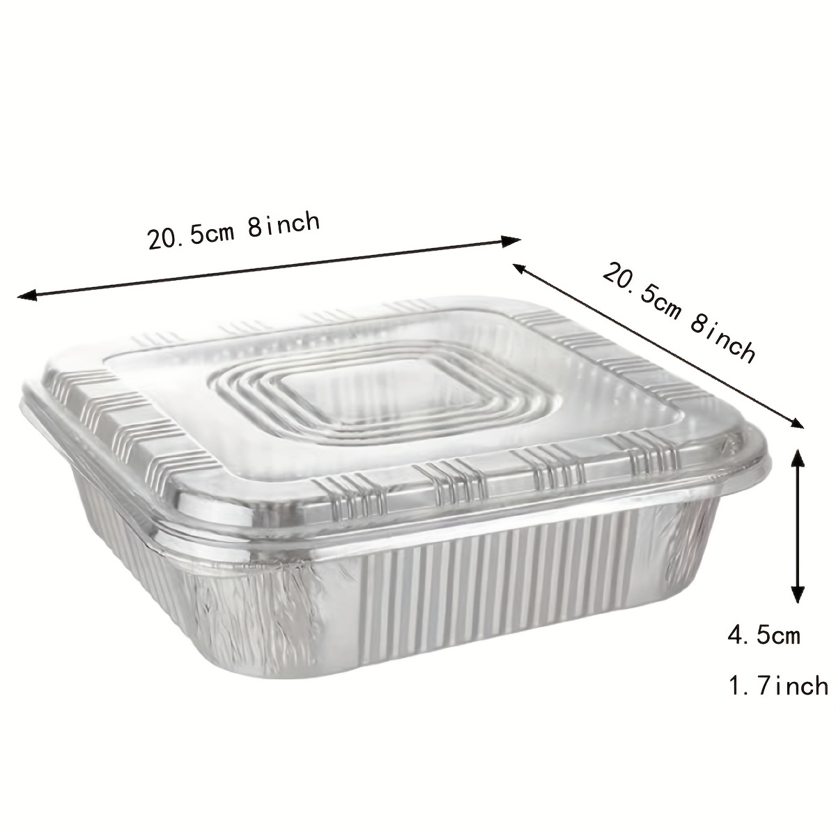  PLASTICPRO Disposable 5 LB Aluminum Takeout Tin Foil Baking Pans  7'' X 10'' X 3'' Inch Bakeware - Cookware Perfect for Baking  Cakes,Brownies,Bread, Meatloaf, Lasagna, Pack of 10: Home & Kitchen