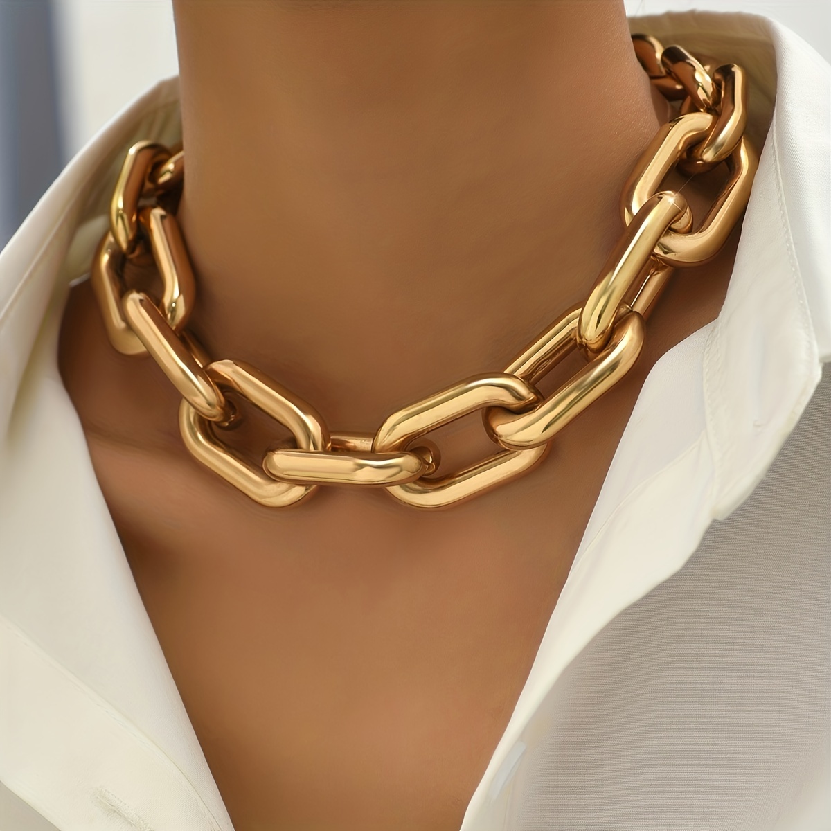 Cuban Titanium Chain Necklace Minimalist Men's Woman's Silver Choker  Thick/thin -  Canada