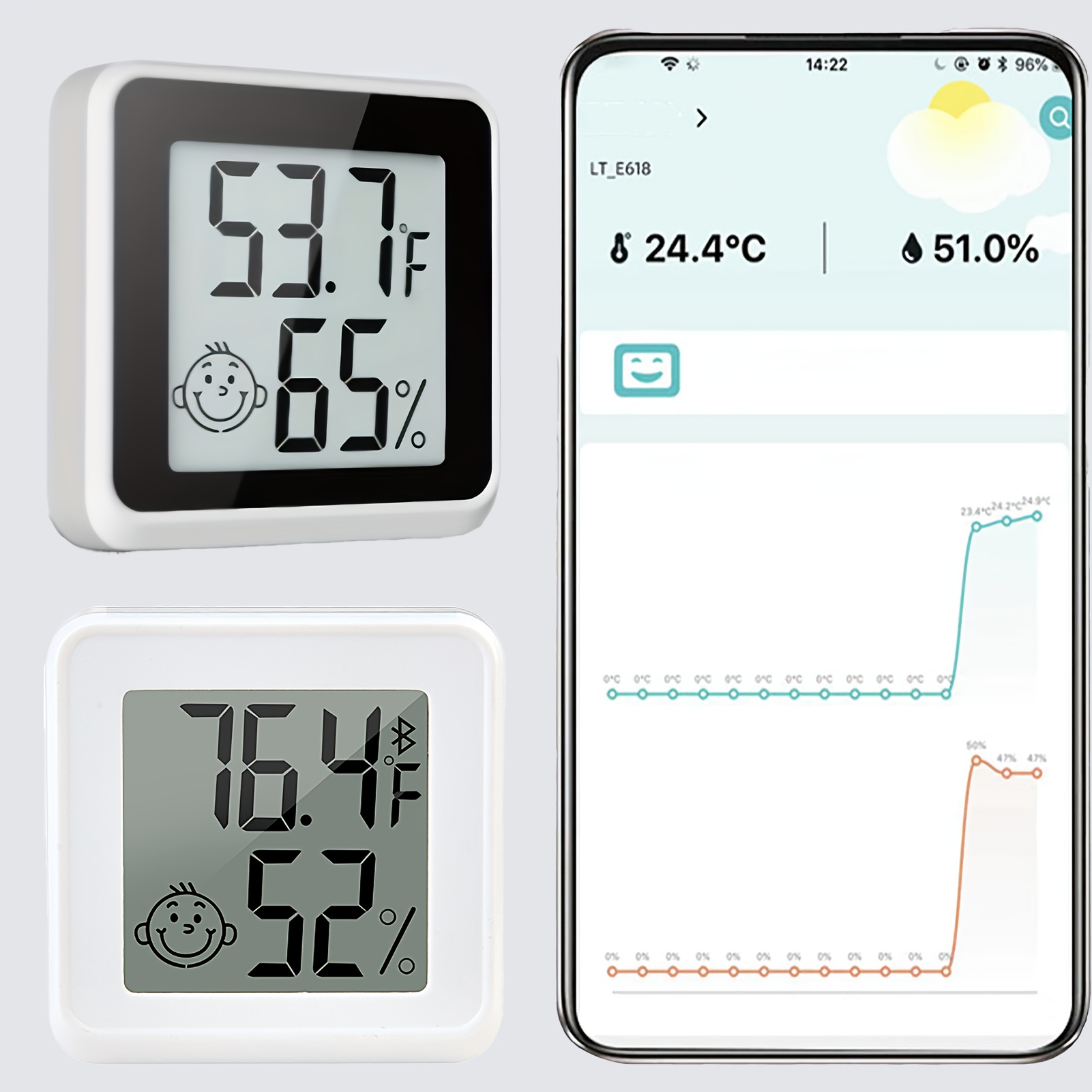 Digital Indoor Hygrometer Thermometer Humidity Meter Home - Temu