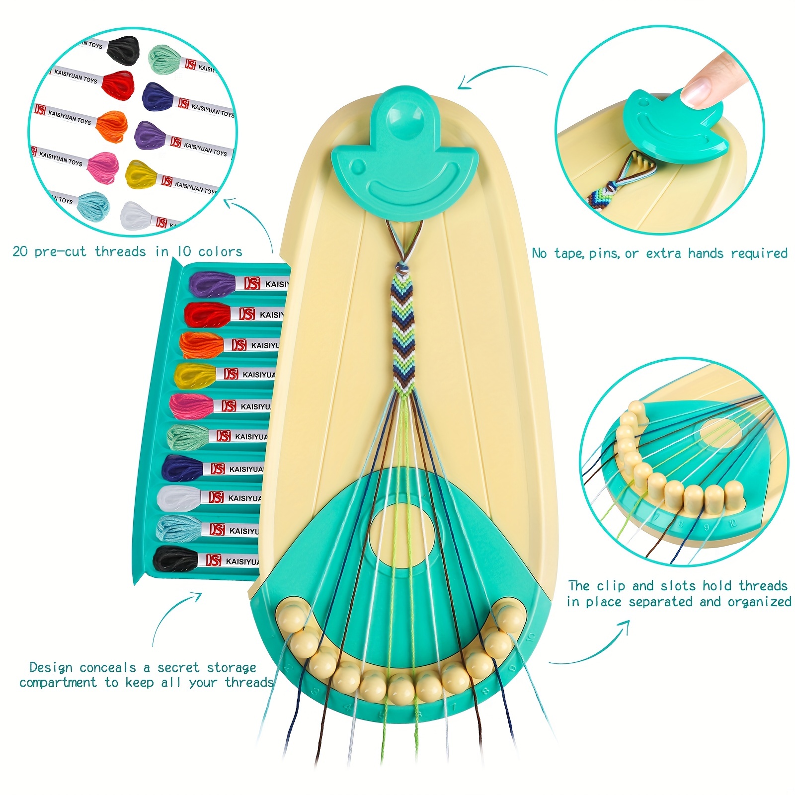 Cool Maker, KumiKreator Friendship Bracelet Maker Kit for Girls Age 8 & up  