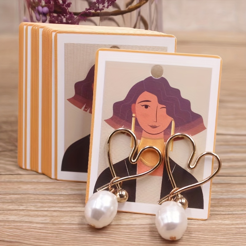 Jewelry Storage Paper Card Necklaces Earrings Hair Rings - Temu