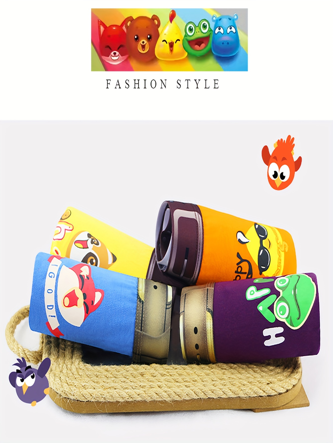 Stylish Men's Cotton Underwear Boxer Shorts Boxer Cute Anime Cartoon Youth  Student Trendy