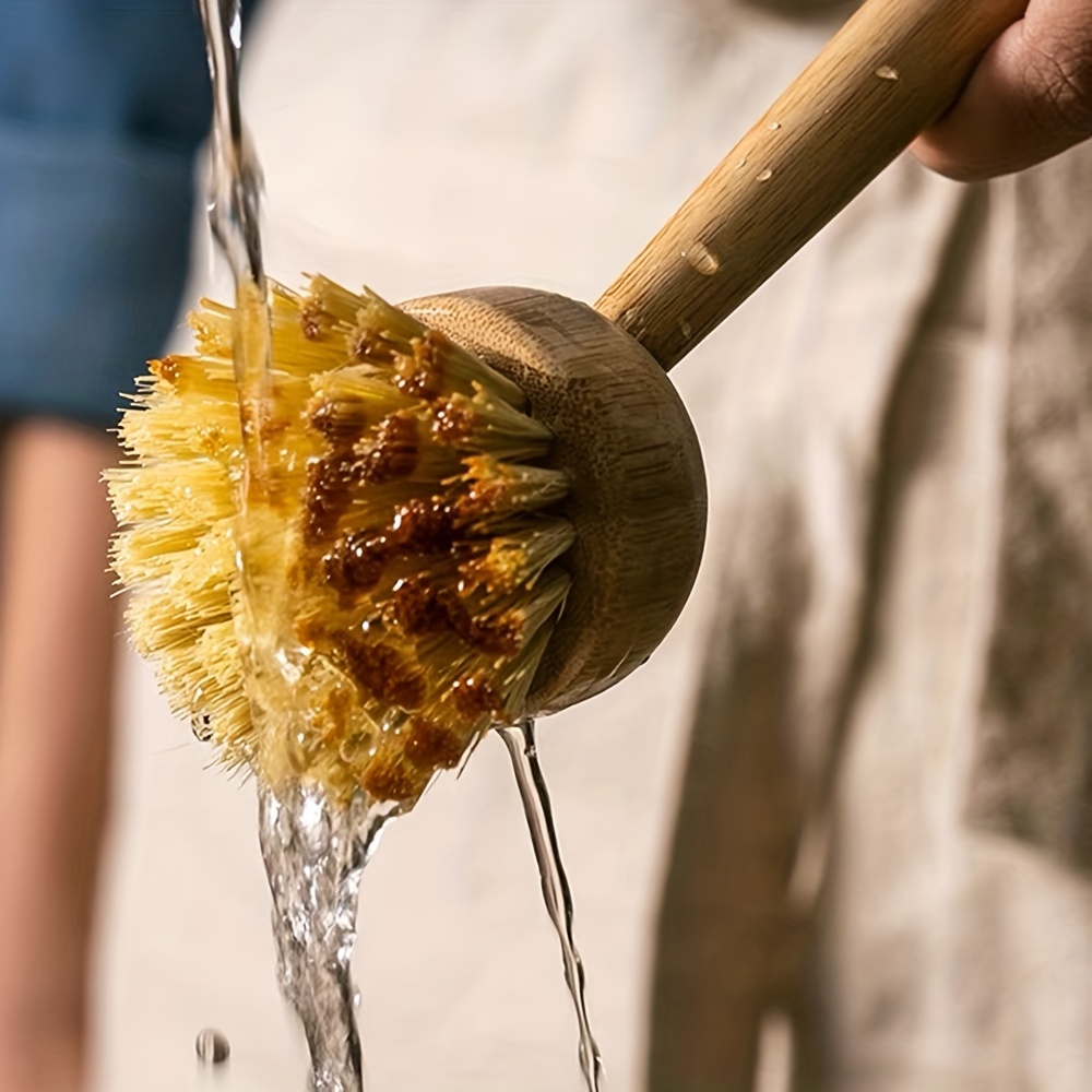 Kitchen Dish Brush Sturdy Wooden Scrab Cleaning Brush - Temu