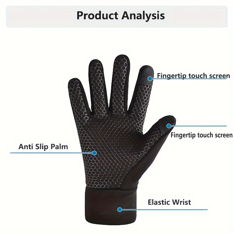 Cold proof Sports Gloves for Outdoor Activities - Touch Screen, Non-slip Grip