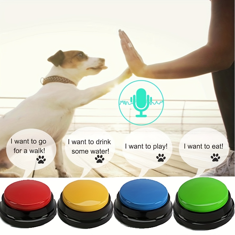 SHUBIAO Bouton enregistrable, boutons pour chien pour la communication  Buzzer d'entraînement pour animaux de compagnie