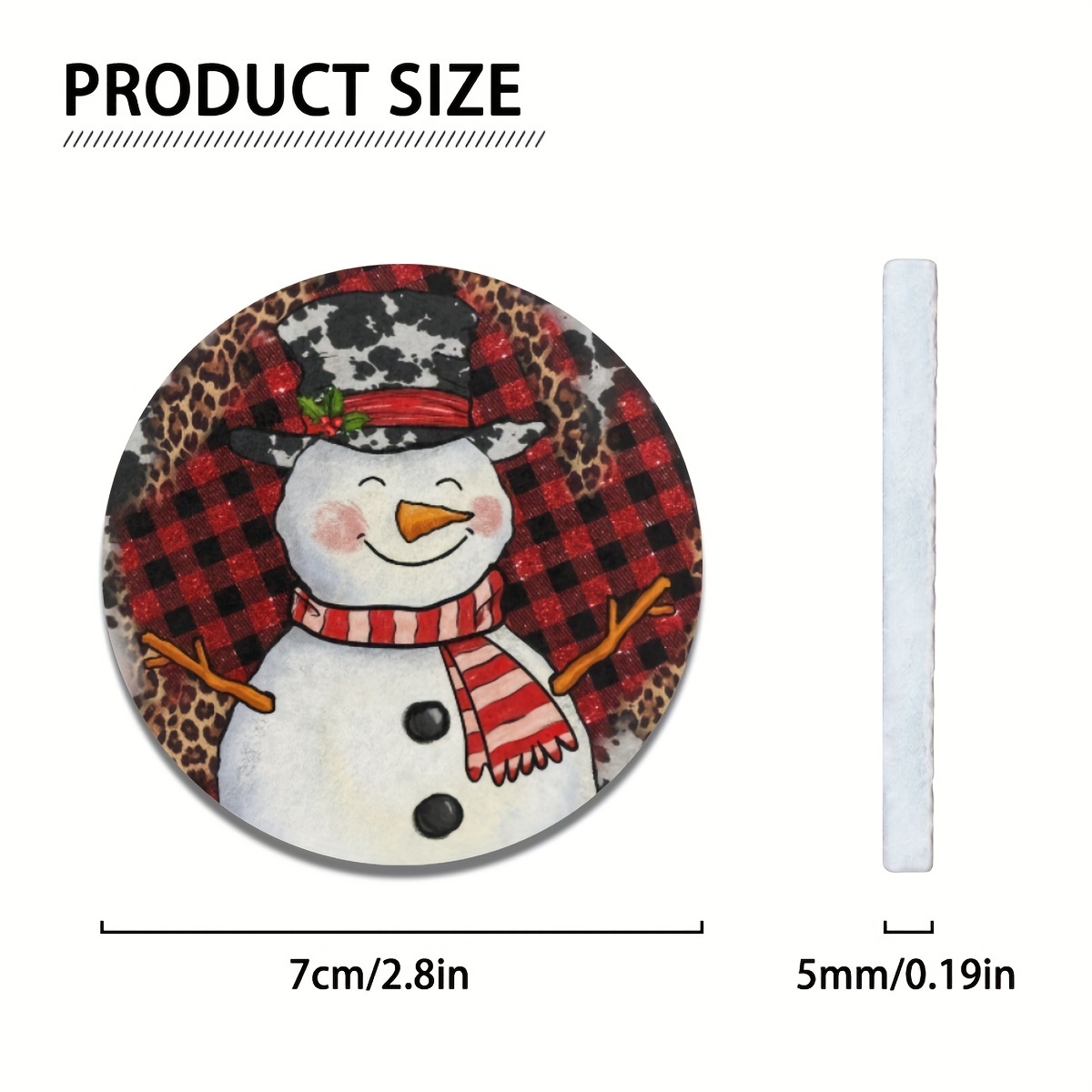 Snowman Cup Coasters For Car Suv Truck Holder Coasters Car - Temu