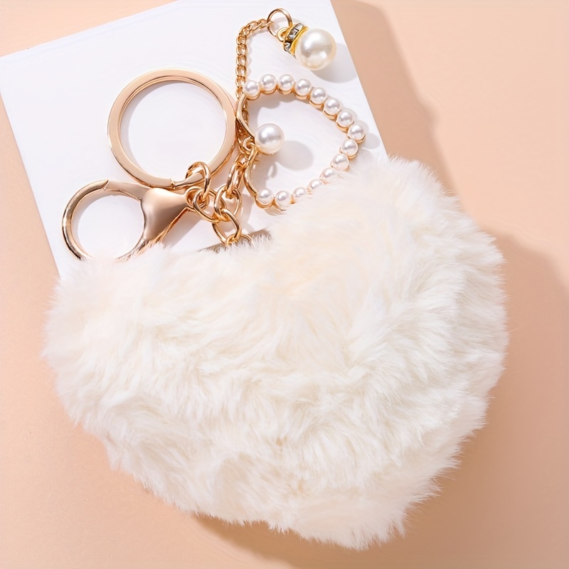 NXQXN Women's Cute Pom Pom Keychain Bag Charms