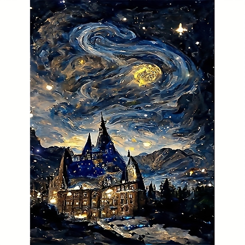 

1pc 30x40cm/11.8x15.7in 5d Diy Artificial Diamond Painting Starry Diamond Painting Living Room Bedroom Decoration